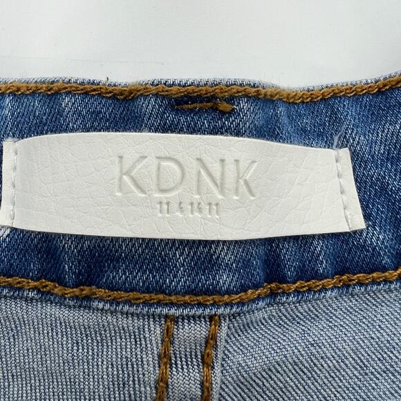 KDNK 11 4 14 11 Size 38 Distressed Jeans Ribbon Embellished - Picture 6 of 10